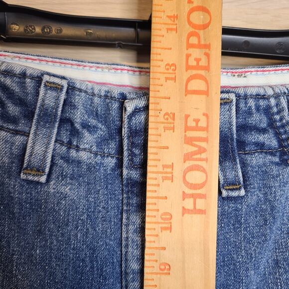 VTG Lee Jeans Womens 8P Short Medium Wash High Elastic Waist Taper Bareback - Picture 9 of 11